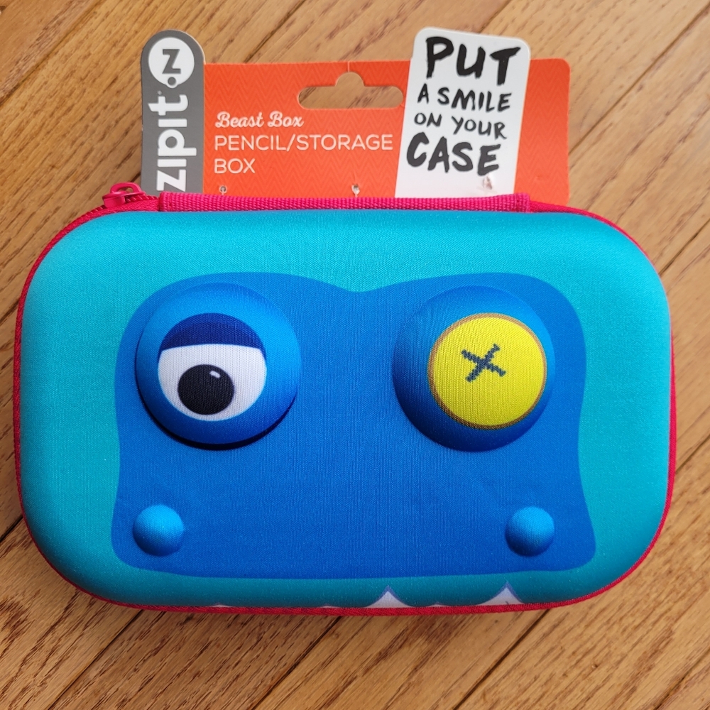 NWT ZIPIT Beast Pencil Case for Kids School Pencil Organizer Large Capacity